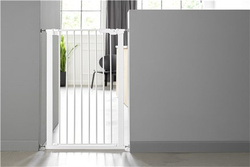 DogSpace - Bonnie – bardzo wysoka, rozporowa bramka dla psa, biała (73.5-79.6cm)