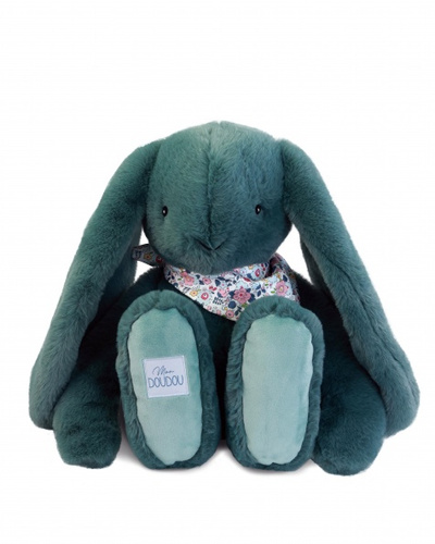 DOUDOU ET COMPAGNIE - pluszowy królik Lapin Fleurette, 50 cm, zielony eukaliptusowy