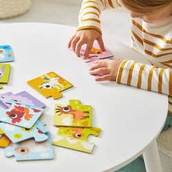 Janod - Pierwsze puzzle do pary Zwierzęta i ich dzieci 24 elementy 2+