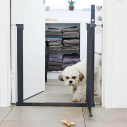 DogSpace - Lassie – rozporowa bramka dla psa, czarna (73.5-79.6cm)