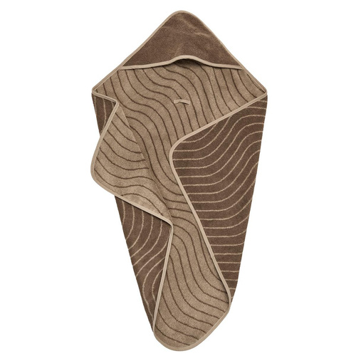 LEANDER - ręcznik z kapturem, Woodland, Mocca