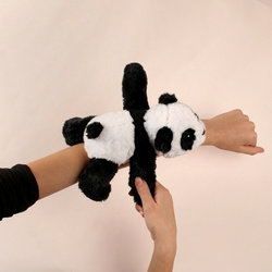 HISTOIRE D'OURS - pluszowa bransoletka slap panda Podcoll, biały