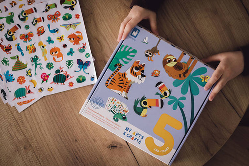 Zestaw kreatywny Naklejki i ozdoby My arts & crafts 5+, Janod