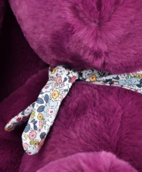DOUDOU ET COMPAGNIE - pluszowy królik Lapin Fleurette, 70 cm, śliwka