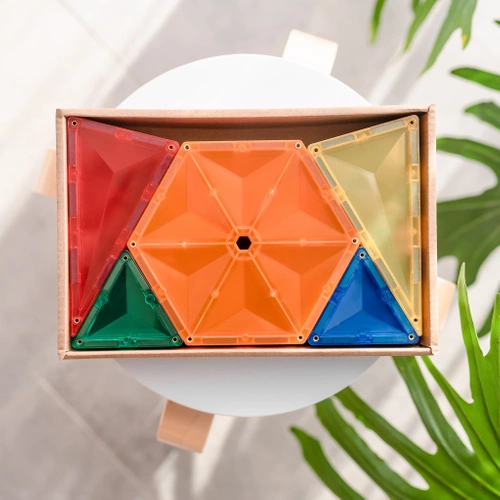 CONNETIX - Klocki magnetyczne Rainbow Geometry Pack - 30 el.
