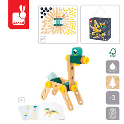 Janod - Zestaw konstruktora 100 elementów Brico'kids 3+