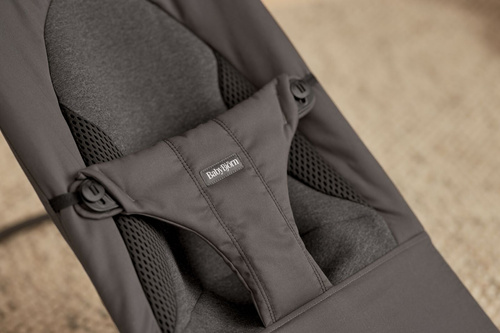 BABYBJORN - leżaczek BLISS WOVEN/JERSEY Tri Fabric, Ciemny Szary