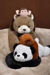 HISTOIRE D'OURS - obciążeniowa pluszowa panda Podcoll, 75 cm, czarno-biały
