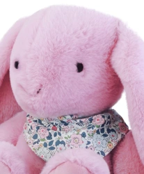 DOUDOU ET COMPAGNIE - pluszowy królik Lapin Fleurette, 50 cm, różowy grenadine