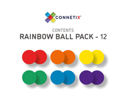CONNETIX - Klocki magnetyczne Rainbow Ball Replacement Pack - 12 el.