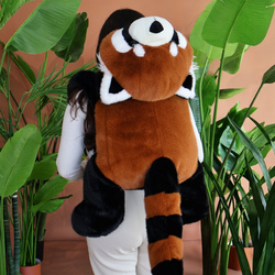 HISTOIRE D'OURS - obciążeniowa pluszowa panda ruda Podcoll, 100 cm, pomarańczowy