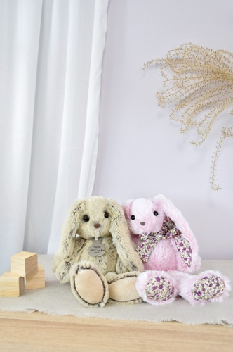 HISTOIRE D'OURS - pluszowy królik, 25 cm, beżowy