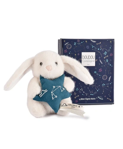 DOUDOU ET COMPAGNIE - pluszowy królik ze znakiem zodiaku DOUDOU ASTRO, 12 cm, waga