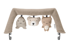 BABYBJORN - leżaczek BLISS MESH, szarobeżowy + zabawka Soft Friends