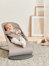 BABYBJORN - leżaczek BLISS Woven, piaskowoszary + zabawka Soft Friends