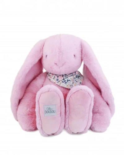 DOUDOU ET COMPAGNIE - pluszowy królik Lapin Fleurette, 50 cm, różowy grenadine