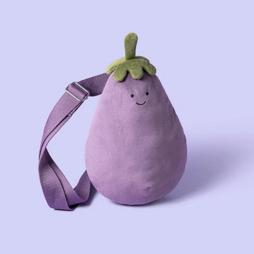 Jellycat - torebka na ramię Zabawny Bakłażan 28 cm