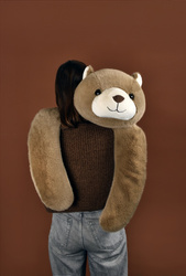 HISTOIRE D'OURS - obciążeniowy pluszowy miś Podcoll, 100 cm, jasny brązowy
