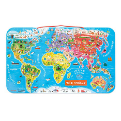 Janod - Puzzle magnetyczne Mapa świata