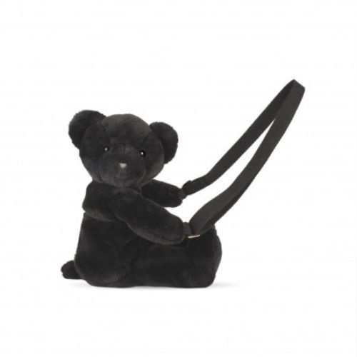 DOUDOU ET COMPAGNIE - pluszowa torba na ramię miś, czarny